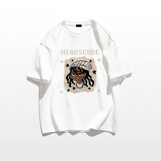 ベストセラーアイテム！ カジュアル 定番シンプル ルーズ プリント全5色 半袖Tシャツ<S-9022>