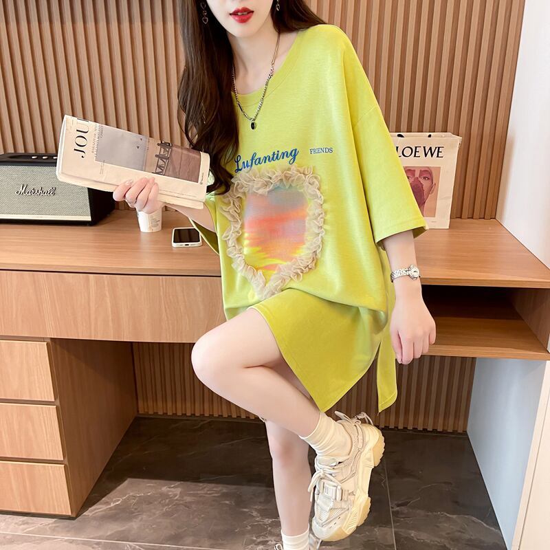 絶対欲しい プリント ロゴ ゆったり 3色半袖Tシャツ＜S-8315＞