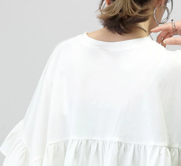 超人気 ファッション ゆったり感アップ Tシャツ カットソー＜S-8372＞