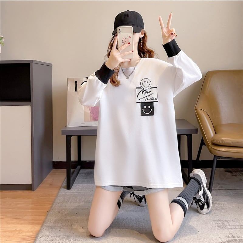 美感いっぱい 切り替え 好感度満載 プリント Tシャツ カットソー＜S-3661＞