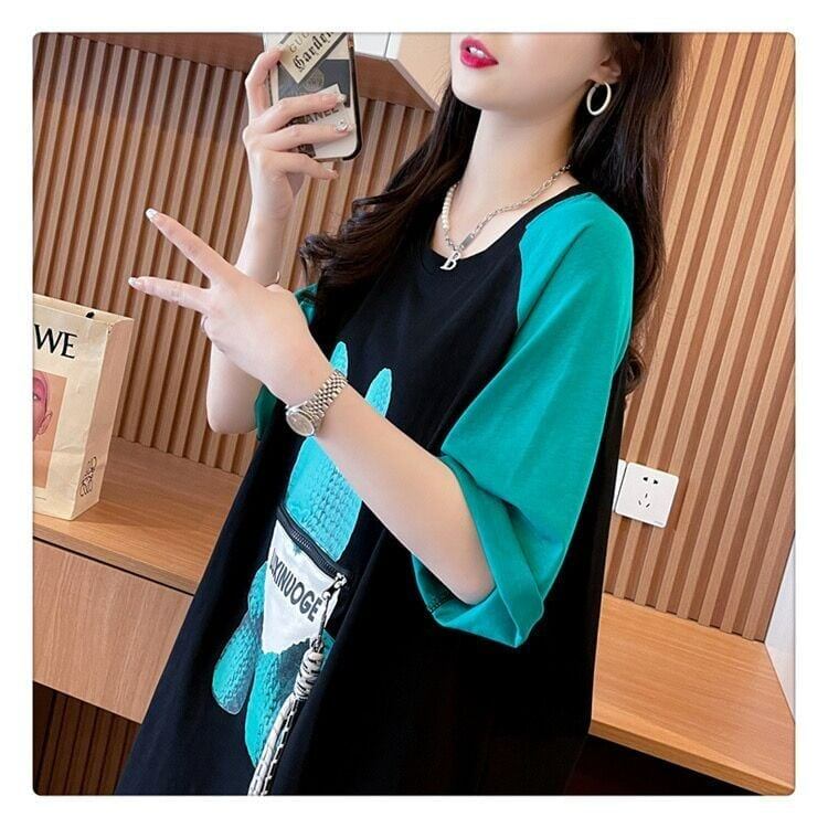コットンパーソナライズジッパー大ポケットスリット半袖Tシャツ<S-2884>