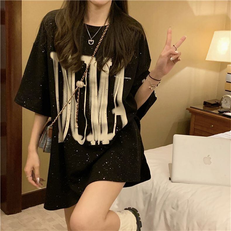 売り切れ必至 アバンギャルド 気質アップ おしゃれ度高め ルーズ 半袖 Tシャツ <S-9289>
