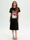 新作 プリント シンプル Tシャツ ワンピース <S-13174>