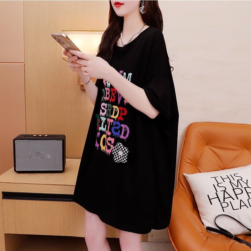 カジュアル 切り替え オシャレ度満点 プリント Tシャツ カットソー＜S-3515＞