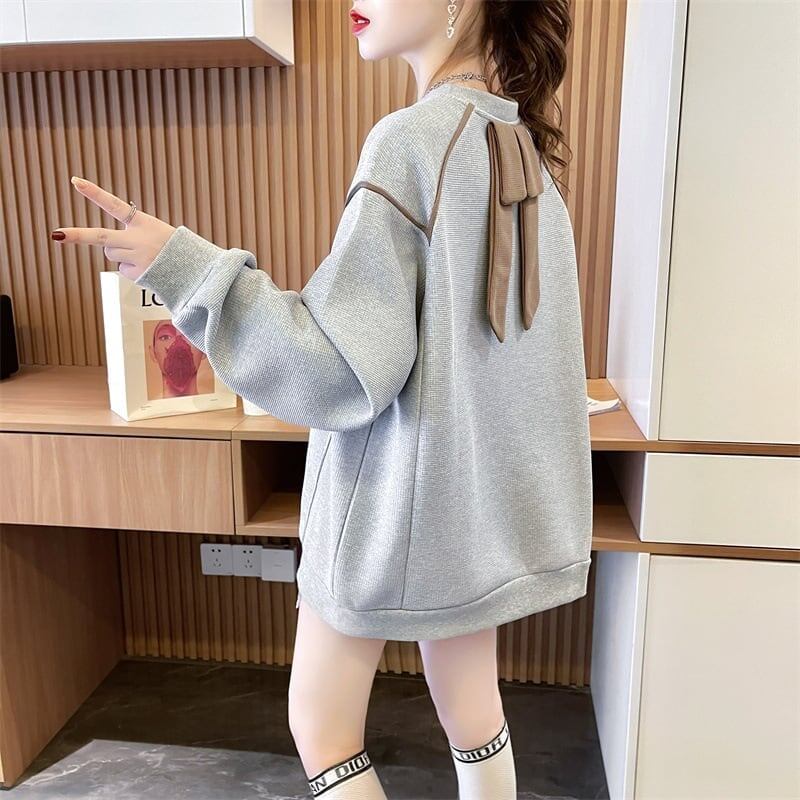 定番シンプル  ワッフル スウェット三色ありトップス＜S-4152＞