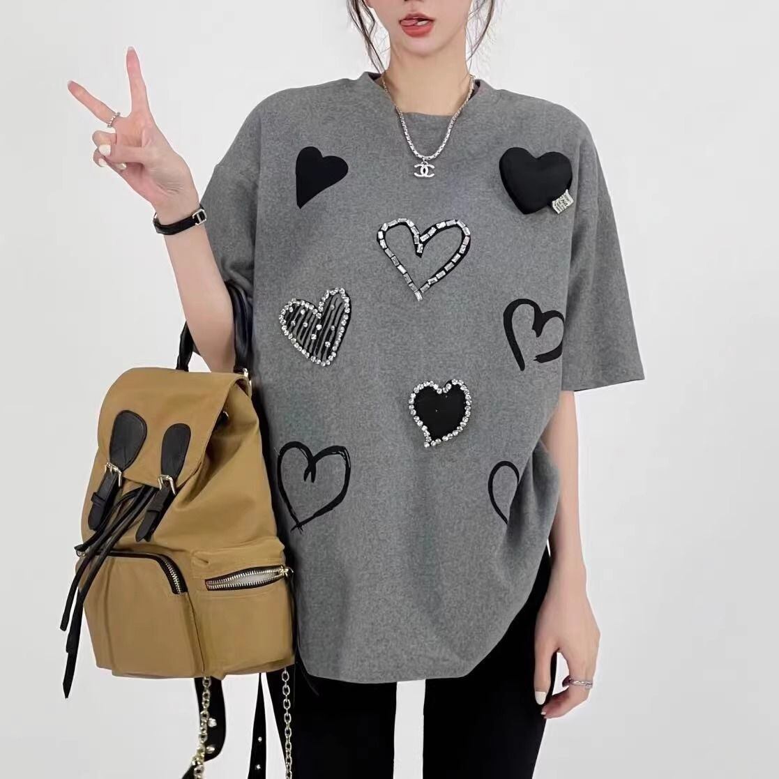超人気 特別デザイン カジュアル ファッション プリント 全3色 半袖 Tシャツ <S-8918>