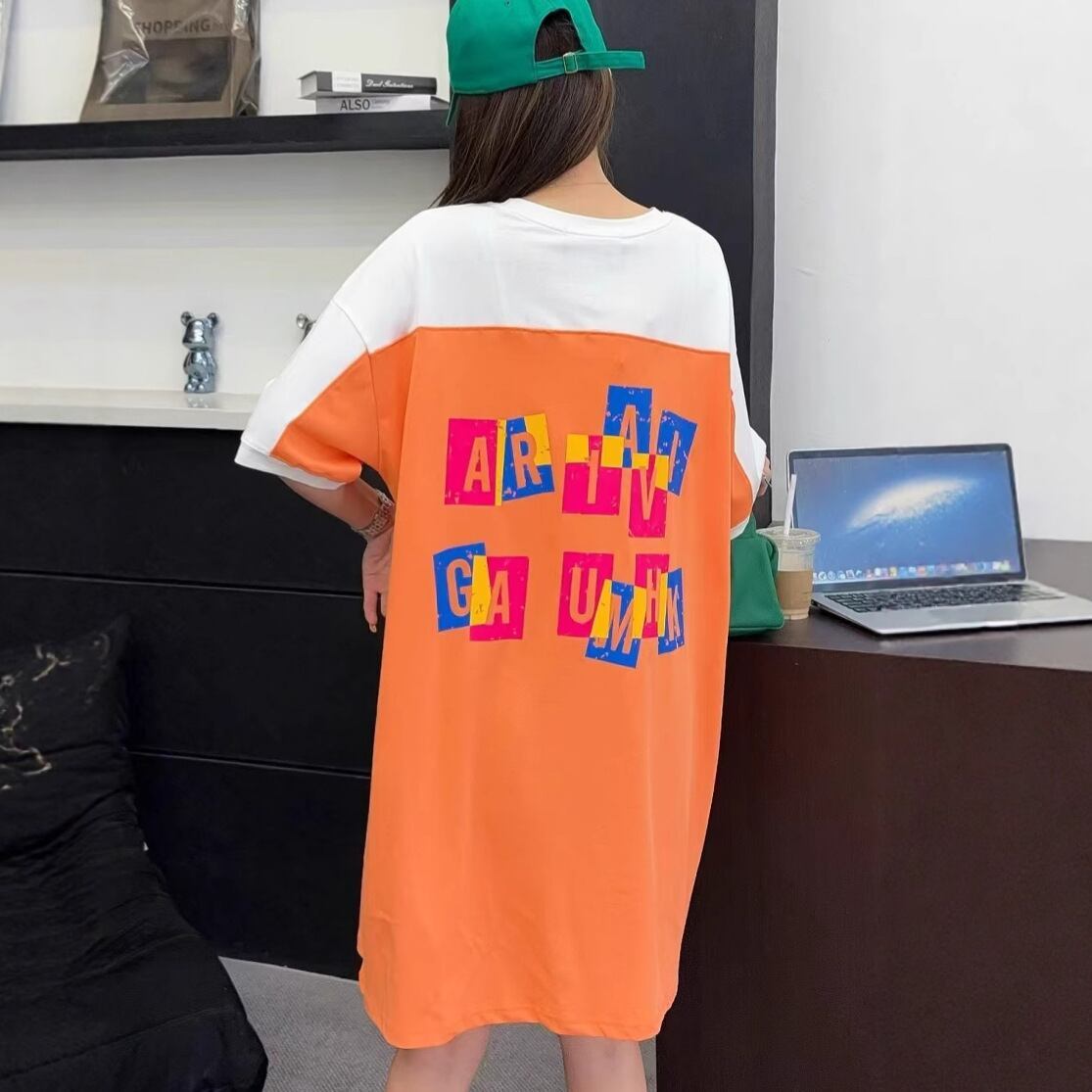 おすすめ 好感度UP 海外トレンド カジュアル 全3色 半袖 Tシャツ ワンピース ＜S-11556＞