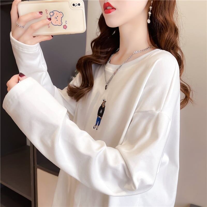 カジュアル 切り替え 着心地抜群 プリント Tシャツ カットソー＜S-3670＞