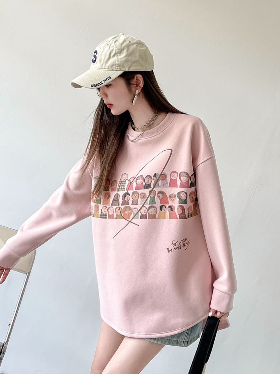 着回し力抜群 sweet系可愛い オシャレデザイン スウェット<S-10565>