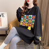 スタイリッシュ 切り替え 一目惚れ プリント Tシャツ カットソー＜S-3648＞