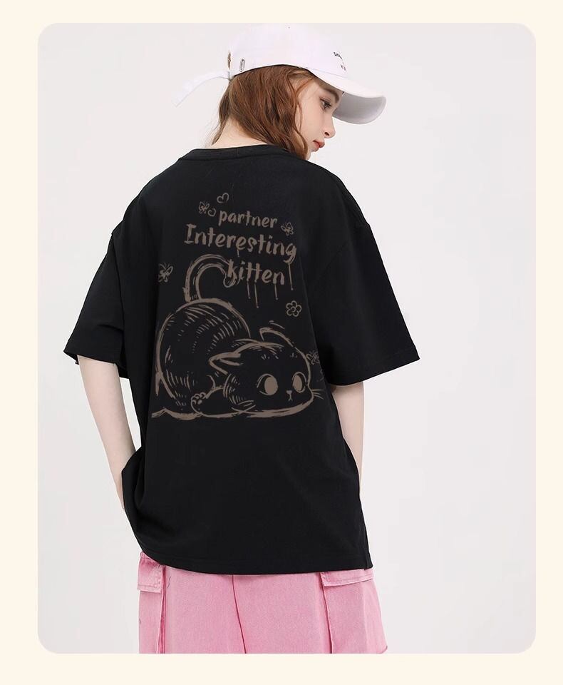 おすすめ 感満々 柔らかくて優しい印象 タイルアップ プリント 4色選択 半袖Tシャツ＜S-9317＞