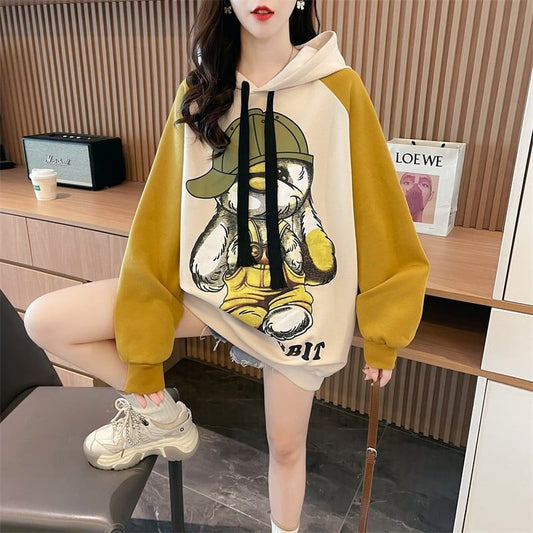 韓国系グラフィックプリントパーカー二色あり＜S-4083＞