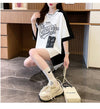 絶対流行 一目惚れ 個性的なデザイン 2色選択可 プリント Tシャツ カットソー＜S-8279＞
