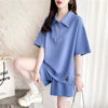 ファッション 切り替え ゆったり感アップ Tシャツ＋ショートパンツ セットアップ＜S-3616＞