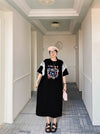 おすすめ レース ファッション 切り替え プリント Tシャツ カットソー ワンピース＜S-8535＞