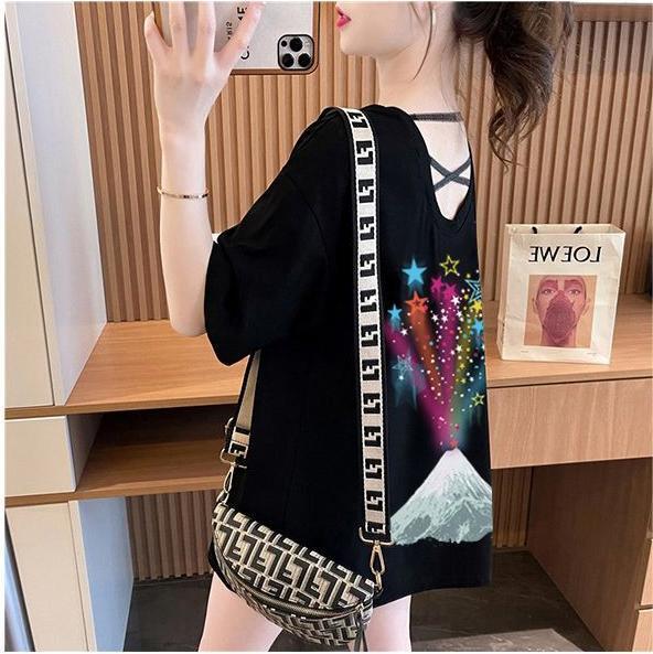 デザイン性と素材感を兼ね備えたゆったり半袖Tシャツ<S-2948>