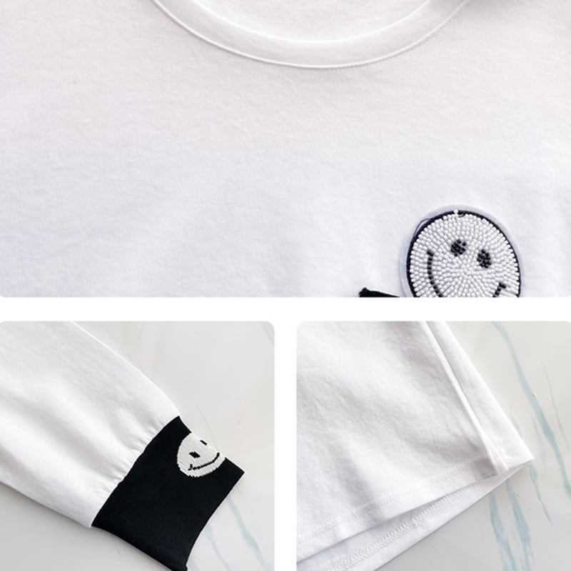 美感いっぱい 切り替え 好感度満載 プリント Tシャツ カットソー＜S-3661＞