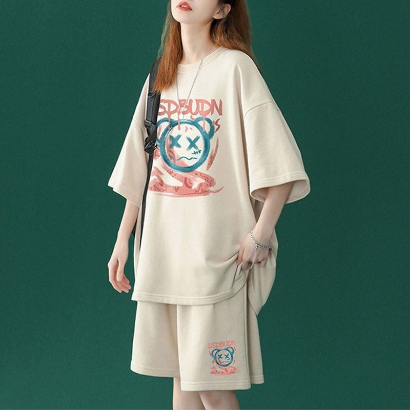 早い者勝ち  半袖Ｔシャツⅹパンツセット全4色 男女兼用<S-6554>