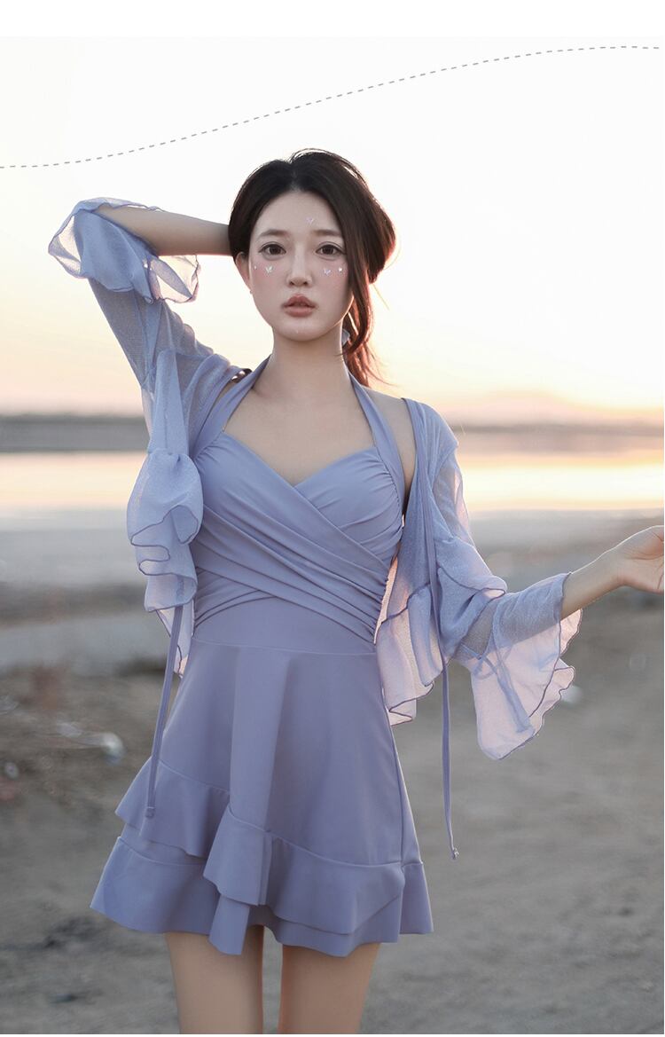 好感度UP 全4色 カジュアル 半袖 Tシャツ 水着 ワンピース ＜S-11816＞