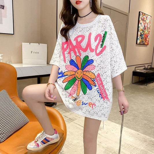 美人度アップ ゆったり スウィート 半袖Tシャツ＜S-8130＞