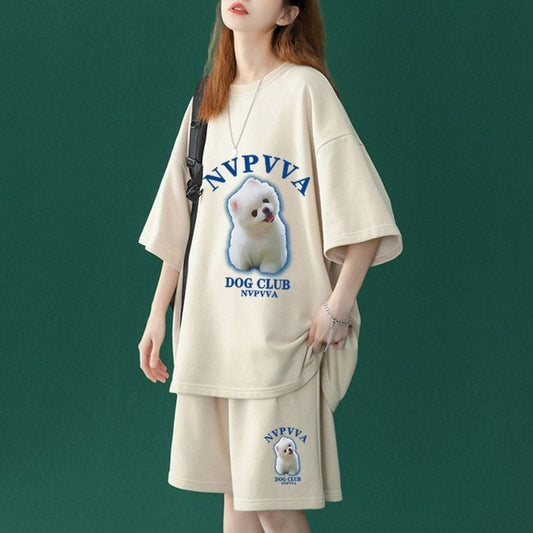 【半額セール】早い者勝ち  半袖Ｔシャツⅹパンツセット全4色 男女兼用<S-6556>