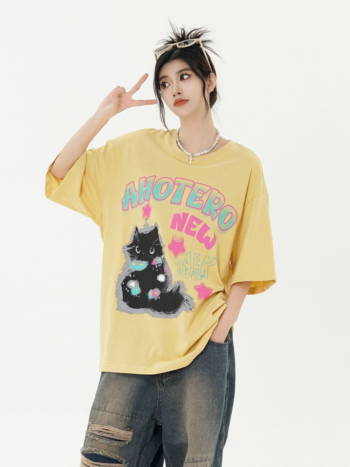 絶対欲しい 好感度UP 海外トレンド カジュアル 全3色 半袖 Tシャツ ＜S-11101＞