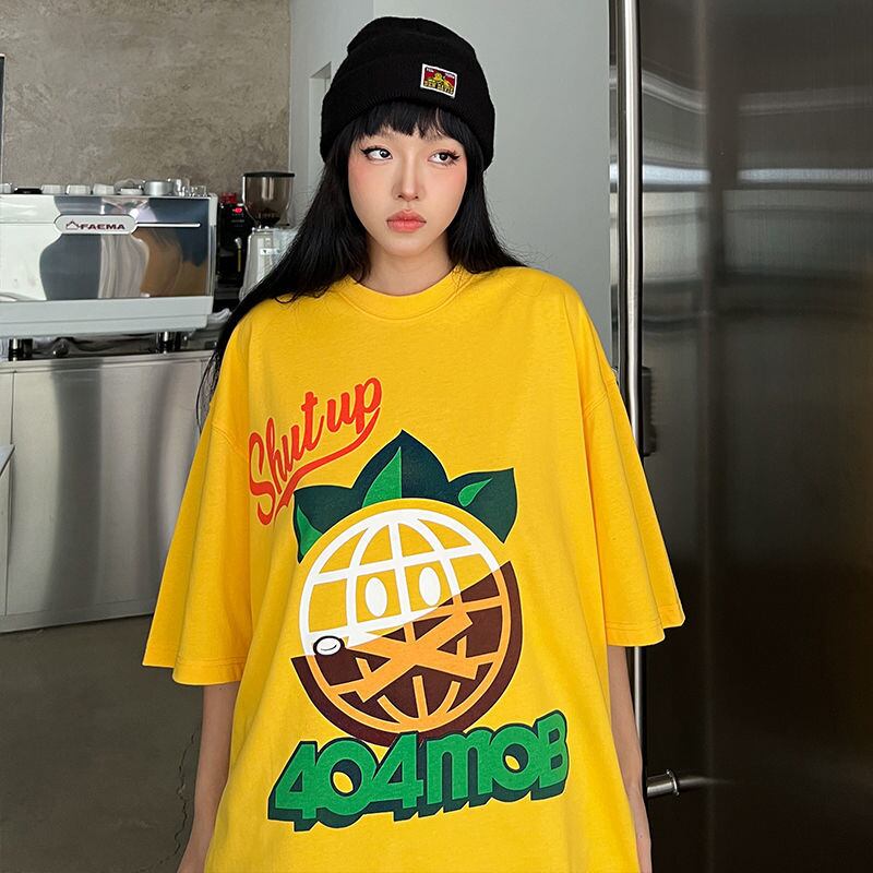 話題沸騰中 おしゃれ度高め 活躍する優秀アイテム プリント 半袖 Tシャツ <S-9325>