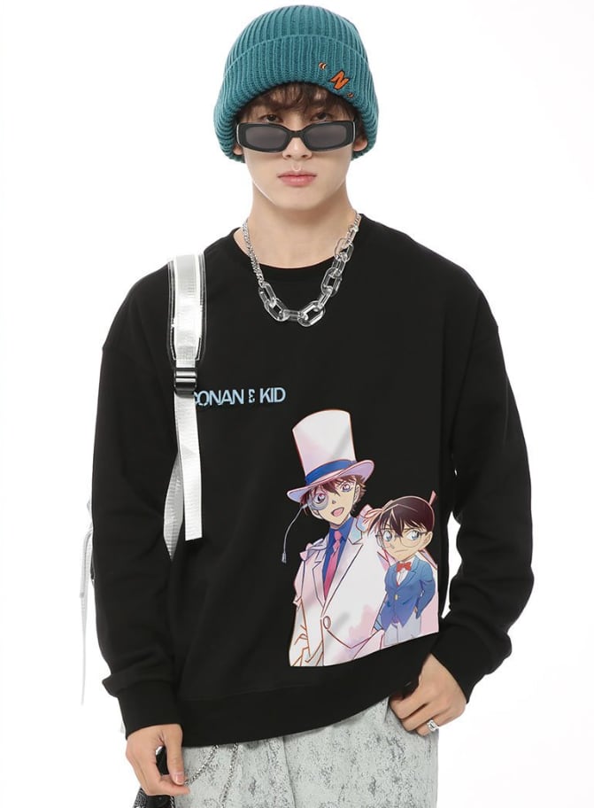カジュアル デザイン ゆったり 男女兼用 スウェット <S-13058>