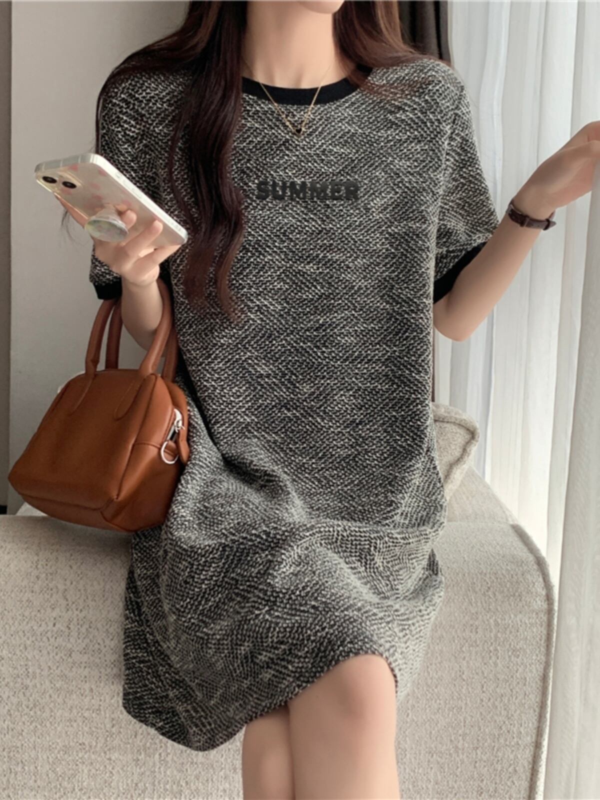 着回し力抜群 Tシャツ カジュアル ゆったりワンピース ＜S-8506＞