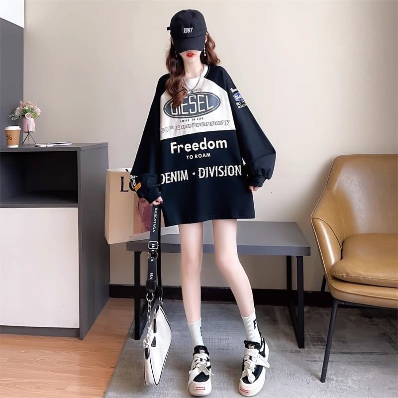 初秋のゆったりデザイン薄手トップス<S-5041>