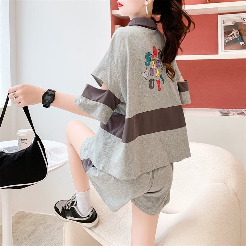 カジュアル Tシャツ＋ショートパンツ スタイリッシュ セットアップ＜S-3472＞