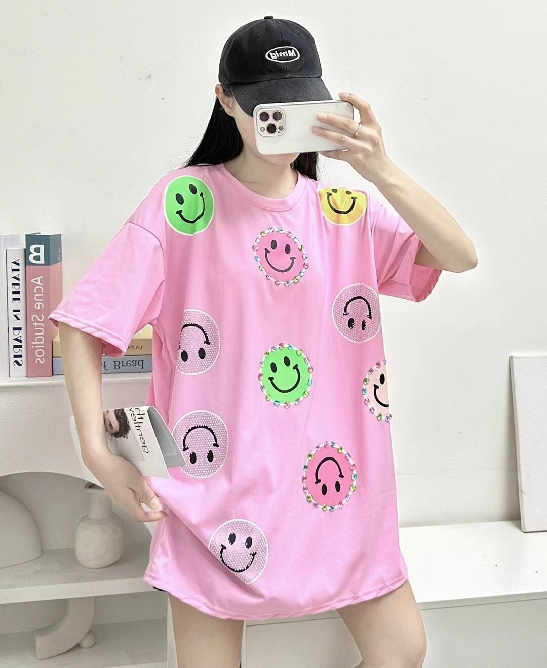 スウィート 好感度UP 海外トレンド カジュアル 全3色 半袖 Tシャツ ＜S-11506＞