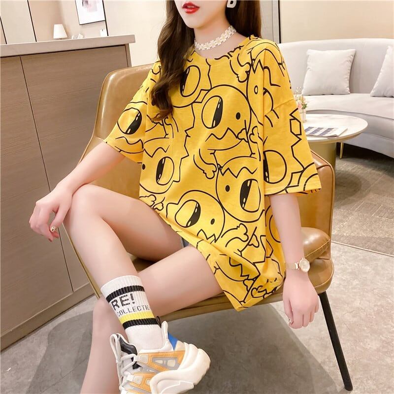 カジュアル 切り替え ファッション プリント Tシャツ カットソー＜S-3484＞