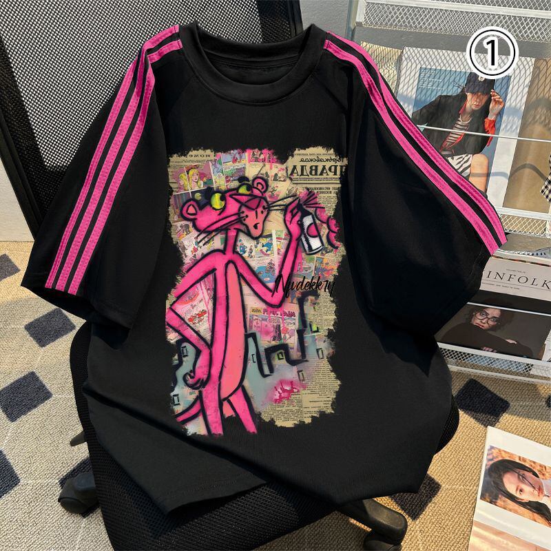 新商品 特別デザイン カジュアル プリント全6色 半袖Tシャツ<S-8757>