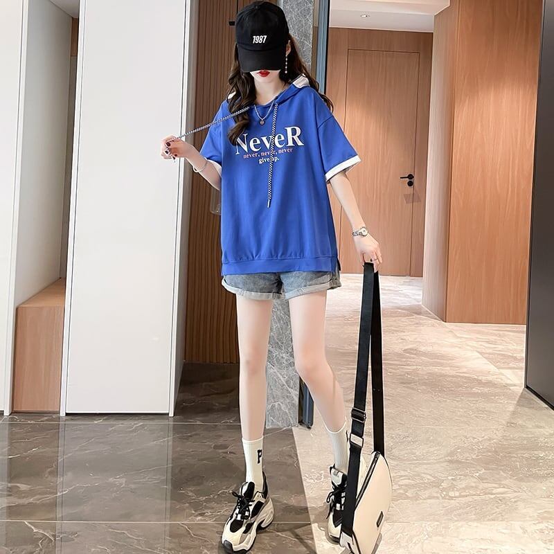 カジュアル 切り替え オシャレ度満点 プリント Tシャツ カットソー＜S-3656＞