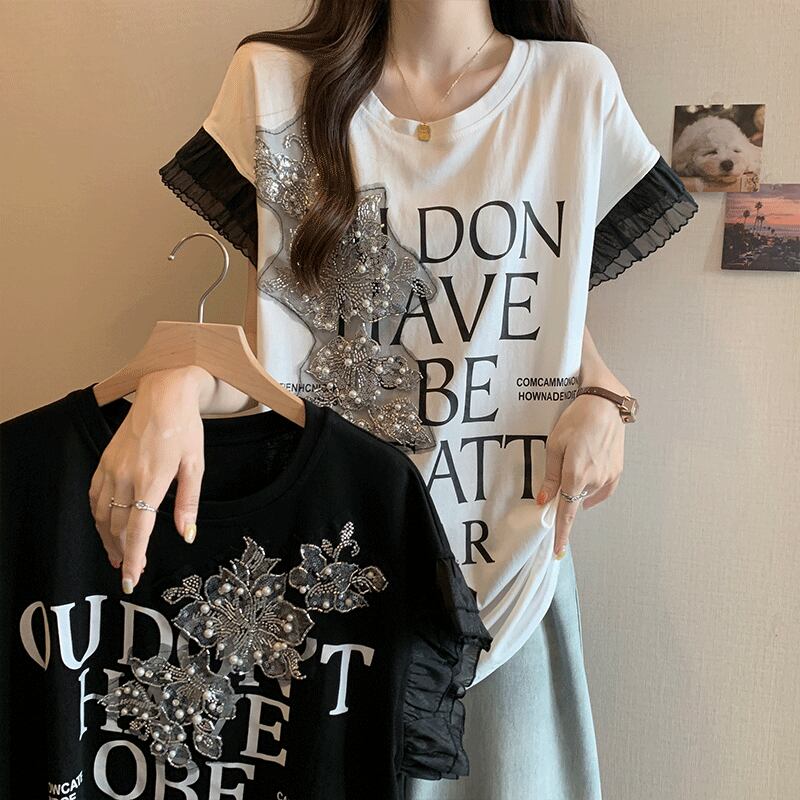 大好評 特別デザイン 着回し力抜群 ゆったり 全2色 半袖Tシャツ＜S-8826＞