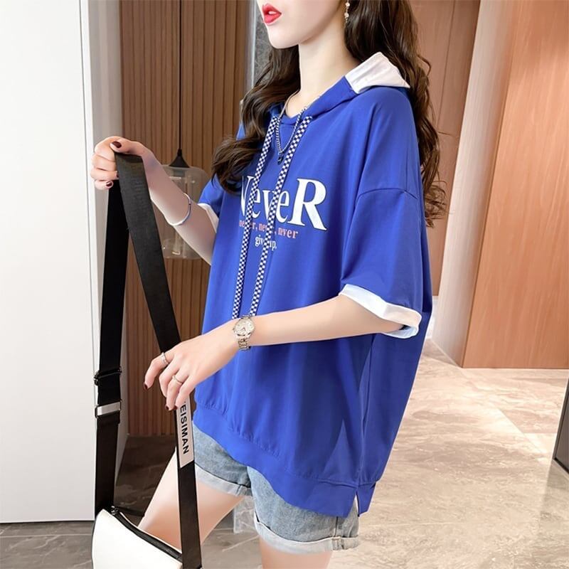 カジュアル 切り替え オシャレ度満点 プリント Tシャツ カットソー＜S-3656＞
