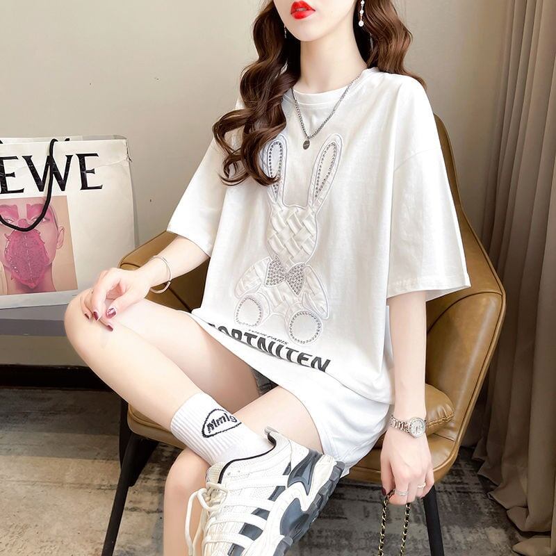 新商品 プリント ファッション 切り替え 全2色 半袖Tシャツ＜S-8612＞