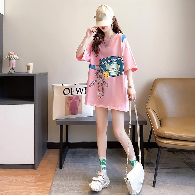 個性的なデザイン 3色選択可 一目惚れ プリント Tシャツ カットソー＜S-3062＞