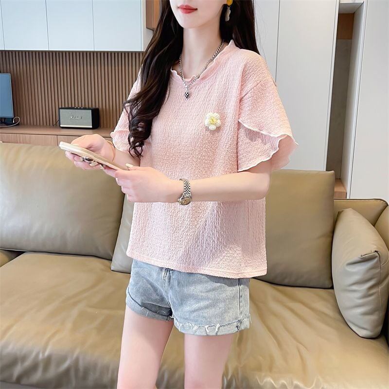 美人度アップ スウィート キュート 5色選択 半袖Tシャツ＜S-8578＞