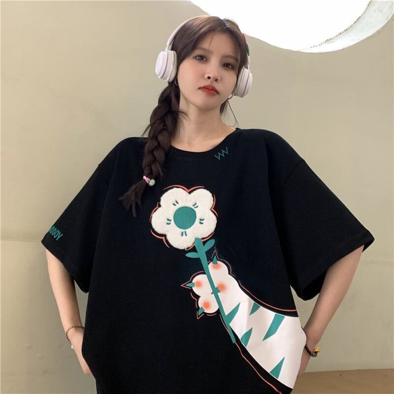 好感度満載 プリント 美感いっぱい Tシャツ カットソー＜S-3313＞