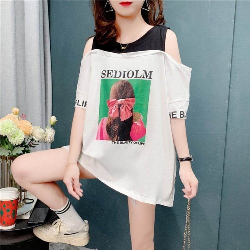 今季大好評 3色選択可 美感いっぱい ベアトップ Tシャツ カットソー＜S-3203＞