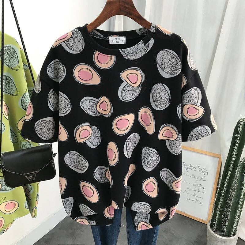 ゆったり感アップ プリント オシャレ度満点 Tシャツ カットソー＜S-3321＞