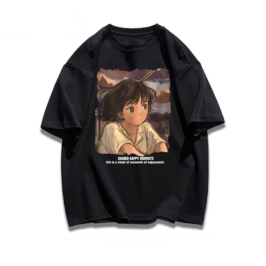 都市ファッショ デザイン オシャレ カジュアル プリント全5色 半袖Tシャツ<S-9258>