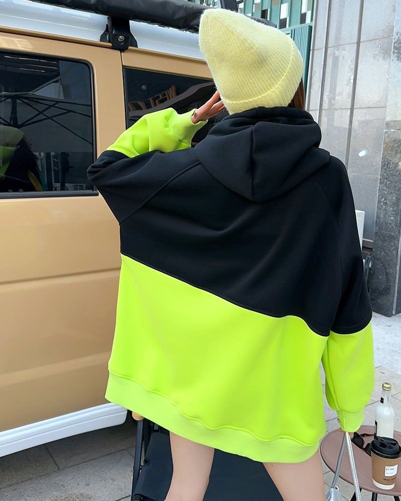 【裏起毛】 個性派 早い者勝ち ファッション ルーズパーカー<S-5705>