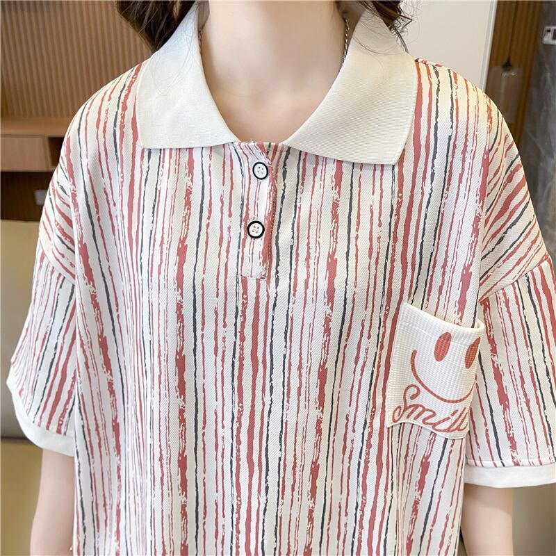 絶対流行 プリント カジュアル ゆったりトップス 半袖Tシャツ 全2色＜S-8314＞