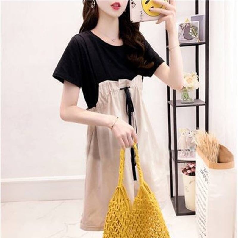 ファッション Tシャツ＋サロペット 美人度アップ セットアップ＜S-3206＞
