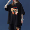 【半額セール】話題沸騰中  韓国系 半袖Ｔシャツⅹパンツセット全4色<S-8063>
