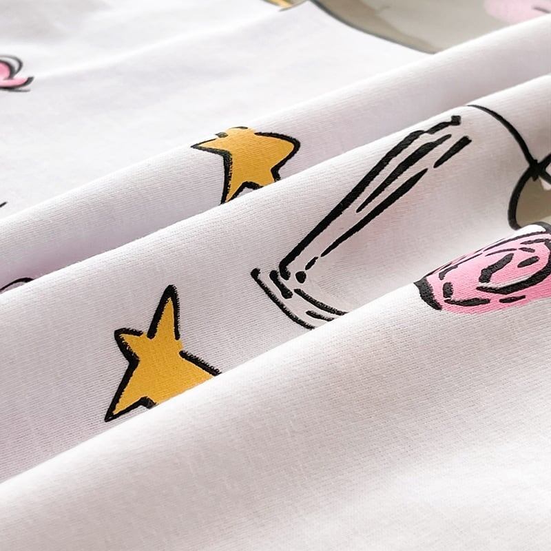 オシャレ度満点 切り替え 一目惚れ プリント Tシャツ カットソー＜S-3482＞