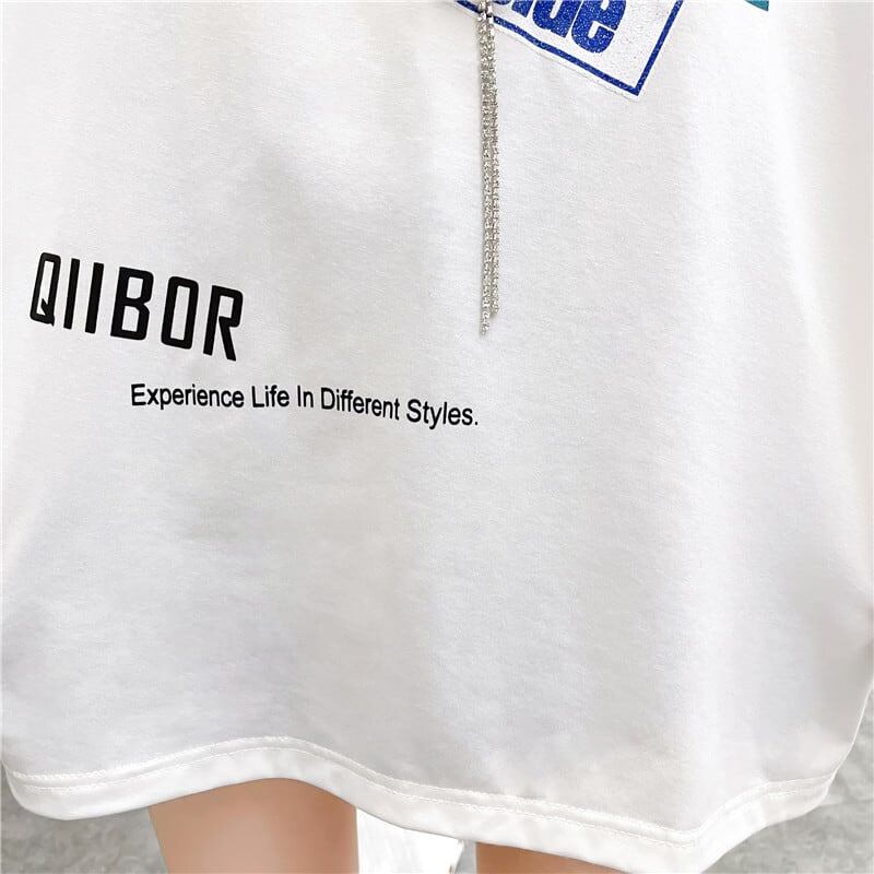 カジュアル プリント 好感度満載 ラウンドネック Tシャツ カットソー＜S-3118＞